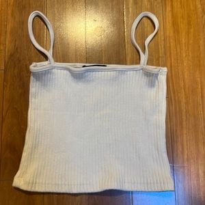 Brandy Melville ribbed cream tank top